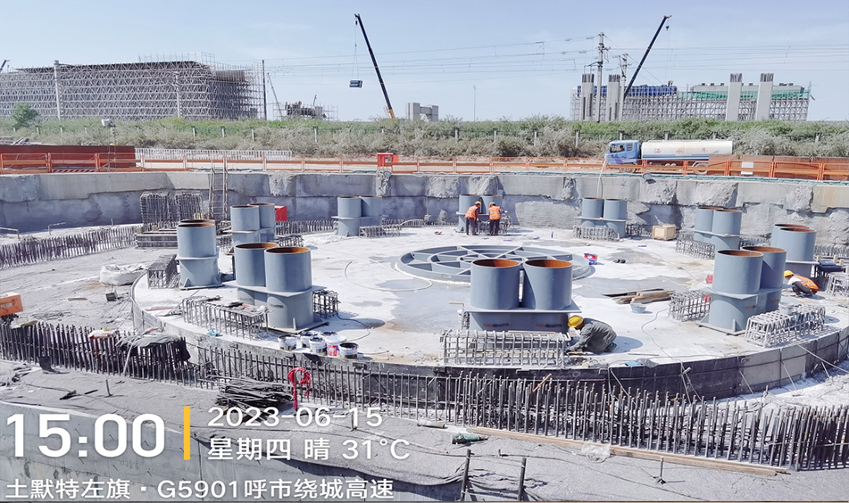 呼和浩特機場高速公路跨唐包鐵路連續梁轉體橋（中鐵三局）